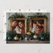 素朴な優雅さのパーソナライズされたクリスマス シーズンカード (正面/裏面)