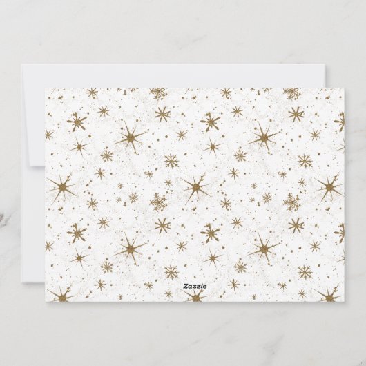 素朴な優雅さのパーソナライズされたクリスマス シーズンカード (裏面)