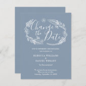 素朴な優雅さ  日程変更 花の延期 案内ポストカード (正面/裏面)