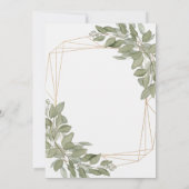 素朴な優雅さ 緑の水彩 ユーカリ 招待状 (裏面)