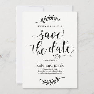 素朴な優雅さ 編集可能なカラー セーブ・ザ・デート カード