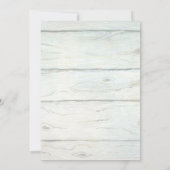 素朴な優雅なハイドランジアの花輪 ウェディング 招待状 (裏面)