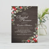 素朴な光の冬のムーディーな結婚前お披露目招待状 招待状 (スタンド正面)