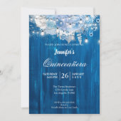 素朴な光の花飾りキンセアニエラ招待状 招待状 (正面)