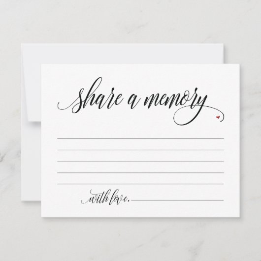 素朴な共有記憶悔やみや弔慰、記念のメッセージカード 招待状 (正面)
