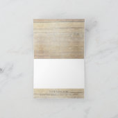 素朴な再生木材のスクリプト装飾「ありがとう」カード サンキューカード (内部)