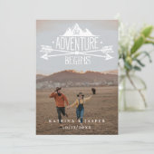 素朴な冒険の始まり 保存日付写真 案内状 (スタンド正面)