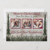 素朴な写真のクリスマスカード シーズンカード (正面)