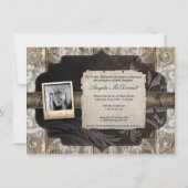 素朴な写真の卒業の発表の招待 招待状 (裏面)