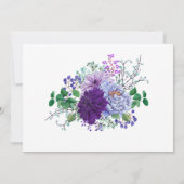 素朴な写真の感謝カード 青い花 サンキューカード (裏面)