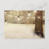 素朴な冬のクリスマスツリーの照明 ウェディングディレクションカード エンクロージャーカード (裏面)