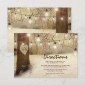素朴な冬のクリスマスツリーの照明 ウェディングディレクション エンクロージャーカード (正面/裏面)