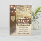 素朴な冬のクリスマス 大人の誕生日パーティー 招待状 (スタンド正面)