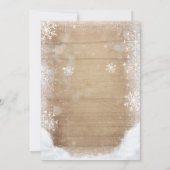 素朴な冬のサンキューカードのベビーシャワーの雪木 サンキューカード (裏面)