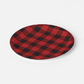 素朴な冬のランバージャックレッドバッファロープリドパーティー ペーパープレート (アングル)