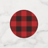 素朴な冬のログジャンボレッドバッファロープレイドパーティー コンフェッティ (スモール正面)