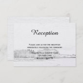 素朴な冬の不思議の国での結婚披露宴 エンクロージャーカード (正面/裏面)