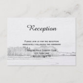 素朴な冬の不思議の国での結婚披露宴 エンクロージャーカード (正面)