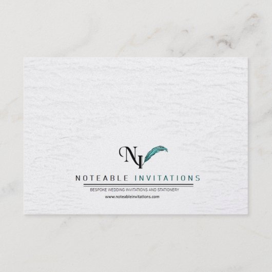 素朴な冬の不思議の国での結婚披露宴 エンクロージャーカード (裏面)