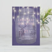 素朴な冬の不思議の国 クリスマス オープン ハウス 招待状 (スタンド正面)