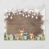 素朴な冬の動物　ウッドランド　ママへのアドバイス エンクロージャーカード (裏面)