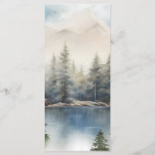 素朴な冬の山結婚のメニューカード メニュー (裏面)