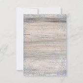 素朴な冬の木の水彩画の森の結婚式のご案内を保存 セーブザデート (裏面)