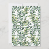 素朴な冬の松ぼっくりホリデーパーティー 招待状 (裏面)