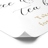 素朴な冬の松 コーヒーとティーバー看板 ポスター (角)