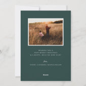 素朴な冬の枝のゴールドの喜びの写真 シーズンカード (裏面)