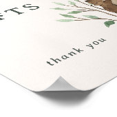 素朴な冬の森のベイビーシャワー ギフトサイン ポスター (角)