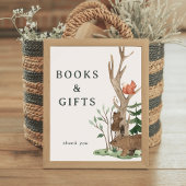 素朴な冬の森のベイビーシャワー ギフトサイン ポスター