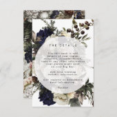 素朴な冬の花模様結婚の詳細情報 エンクロージャーカード (正面/裏面)