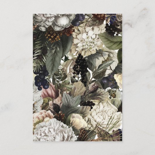 素朴な冬の花模様結婚の詳細情報 エンクロージャーカード (裏面)