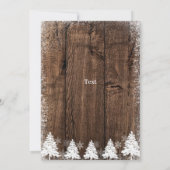 素朴な冬の誕生日パーティー 招待状 (裏面)