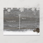 素朴な冬の雪の結晶と松ぼっくりのポストカード シーズンポストカード (裏面)