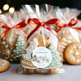 素朴な冬の魅力 | 家族のクリスマスホリデー ラウンドシール