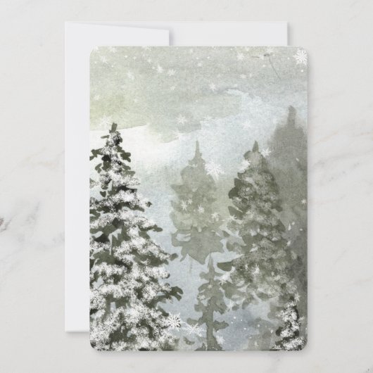 素朴な冬は、我々が駆け落ちした招待の結び目を結んだ 招待状 (裏面)