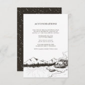 素朴な冬山の宿泊施設の挿入物 エンクロージャーカード (正面/裏面)