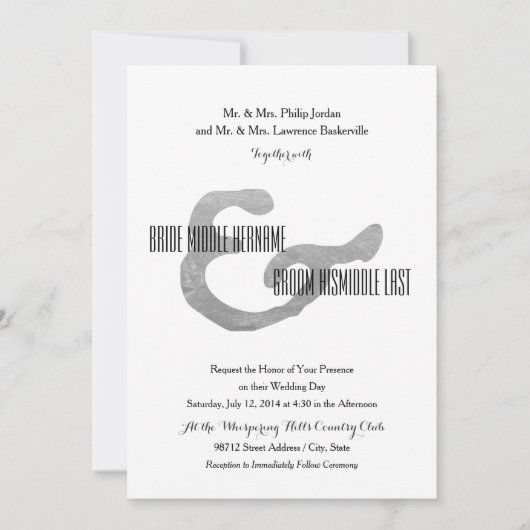 素朴な凸版印刷 招待状 (正面)