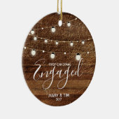 素朴な初めてのクリスマスの婚約したなオーナメントのギフト セラミックオーナメント (右)