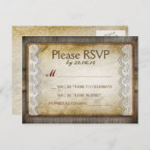 素朴な動揺して結婚式rsvpポストカード インビテーションポストカード (正面/裏面)