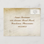 素朴な動揺して結婚式rsvpポストカード インビテーションポストカード (裏面)