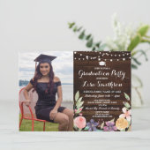 素朴な卒業によってはライト木写真が開花します 招待状 (スタンド正面)