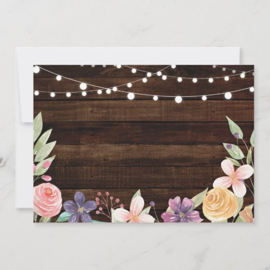 素朴な卒業によってはライト木写真が開花します 招待状 (裏面)