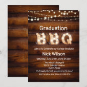 素朴な卒業パーティーのお誘い 招待状 (正面/裏面)