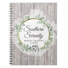 素朴な南部の水彩コットン＆ボタニカル ノートブック