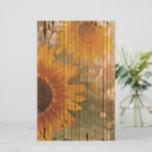 素朴な厚紙の国産ひまわり結婚の花 (スタンド正面)