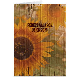 素朴な厚紙の国産ひまわり結婚の花