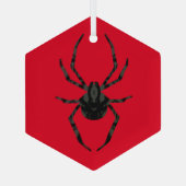 素朴な古いクモ ガラスオーナメント (裏面)